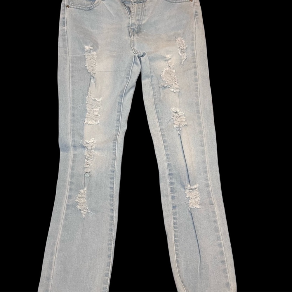 Size 5 high rise blue jeans